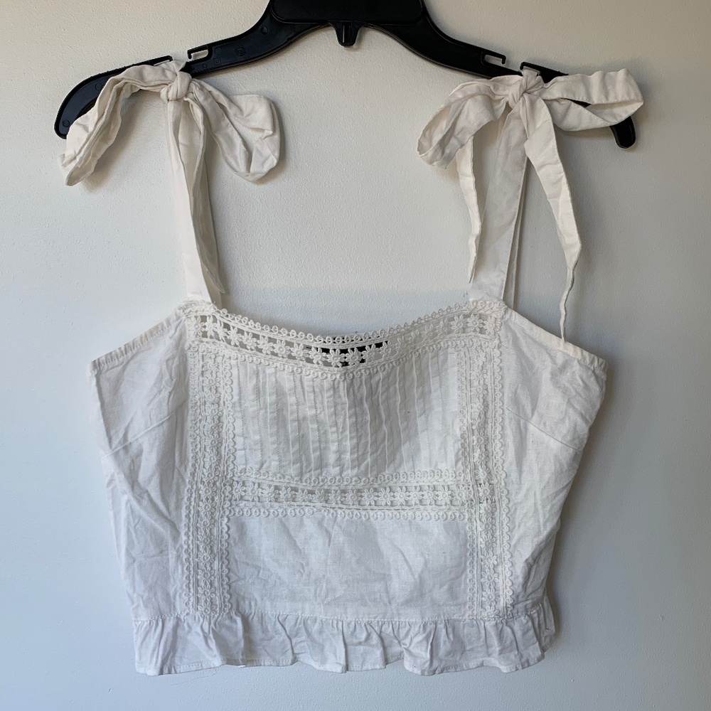 Cropped Blouse with Ruffles